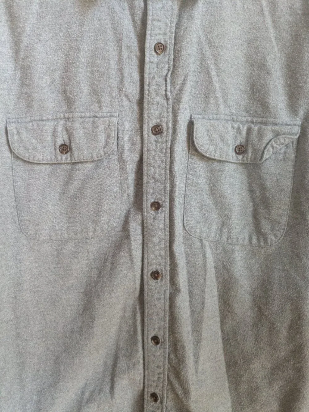 J.Crew Men’s M Gray Cotton Flannel Shirt Suede Elbow Patches Button Down #495